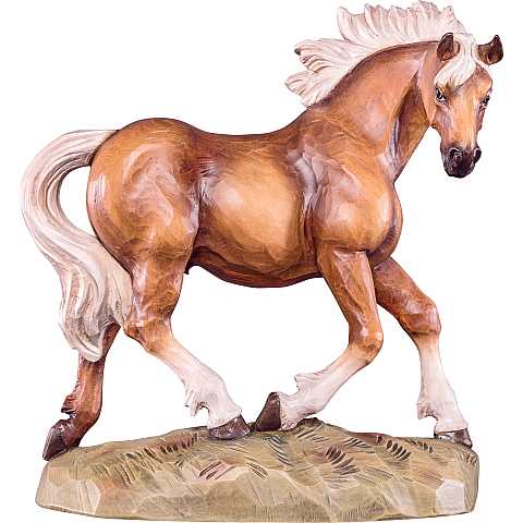 Cavallo - Demetz - Deur - Statua in legno dipinta a mano. Altezza pari a 20 cm.