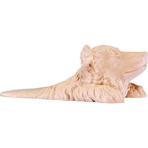 Cane fermaporta - Demetz - Deur - Statua in legno dipinta a mano. Altezza pari a 15 cm.
