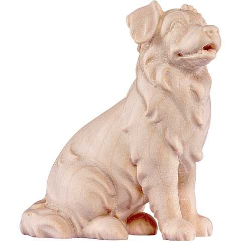 Statua del Cane Pastore Australiano, Statuina Cagnolino, Legno Naturale, Misura: 17 Cm - Demetz Deur