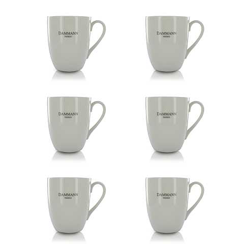 Mug Porcelaine, Tazza Per Il Tè In Porcellana Bianca, 35 Cl, Con Logo Damman Frères