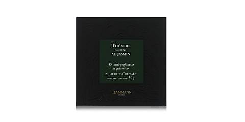Dammann Jasmin Tè Verde Aromatizzato al Gelsomino, 25 Filtri Cristal, 50 Grammi, Dammann Frères
