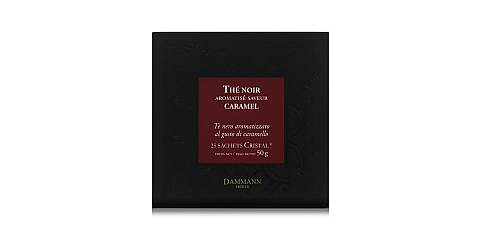 Dammann Caramel - Tè nero, 25 filtri Cristal, 50 grammi, Dammann Frères