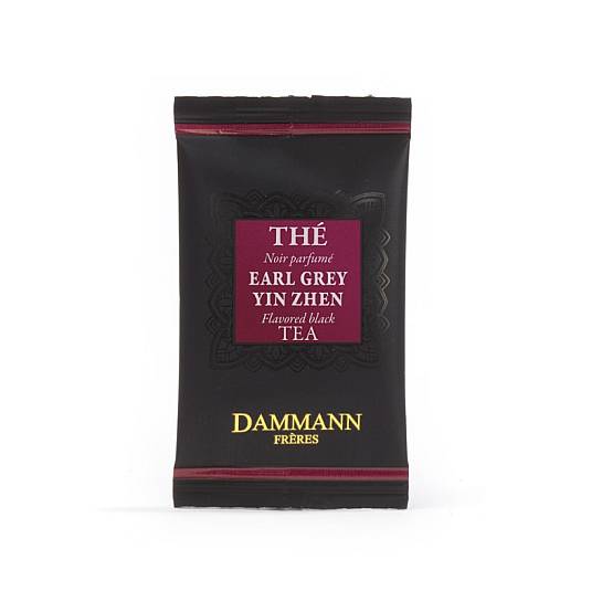 Dammann Earl Grey Yin Zhen - Tè nero con punte bianche, petali di fiori e bergamotto di Calabria, 24 filtri, Dammann Frères