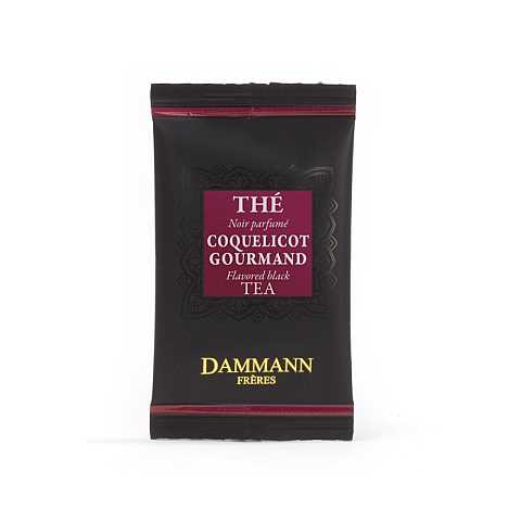 Dammann Coquelicot Gourmand - Tè nero che unisce sapori di papavero, biscotto e marzapane, 24 filtri, Dammann Frères