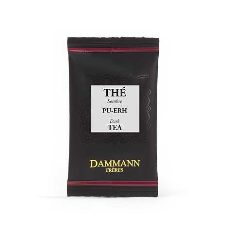 Dammann Sombre Pu-Erh - Tè scuro con foglie contorte al profumo di sottobosco, 24 filtri, Dammann Frères