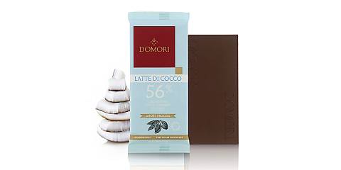12 Tavolette di Cioccolato con Latte di Cocco, Massa di Cacao 56%, 75 Grammi l'Una (Tot. 900g)