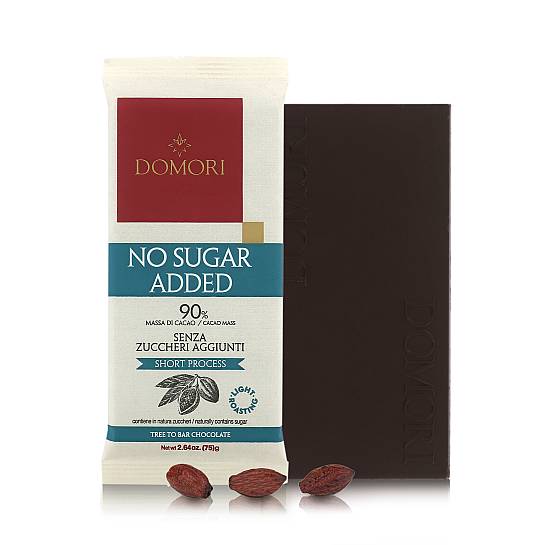 12 Tavolette di Cioccolato Fondente 90% Senza Zucchero, 75 Grammi l'Una (Tot. 900g)