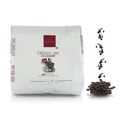 Gocce di Cioccolato al Latte Ocumare – Cacao Criollo 38%, 1 Kg