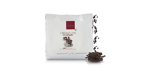 Gocce di Cioccolato Fondente Ocumare – Cacao Criollo 72%, 1 Kg