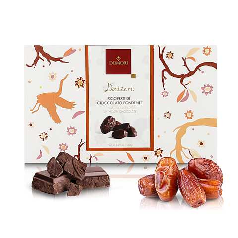 Datteri Ricoperti Di Cioccolato Fondente Arriba 62%, 150 Grammi