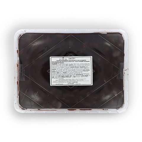 Foglio di Cioccolato Fondente con Mandorle e Arancia Candita, Tavoletta Grande Formato, 800 Grammi