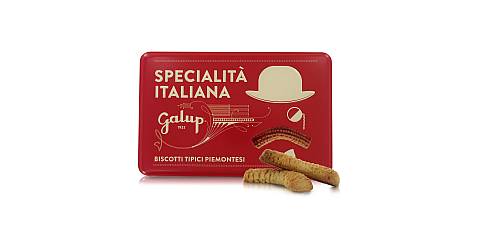 Galup Biscotti Krumiri in Scatola di Latta, Specialità Piemontese, Sfornati in Italia, 250g
