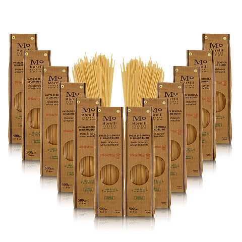 Spaghettoni con cottura 11 minuti, pasta semola di grano duro, 12 confezioni da 500 grammi