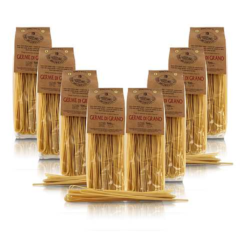 Spaghetti, pasta al germe di grano, 8 confezioni da 500 grammi
