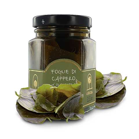 Foglie di cappero in olio extravergine d'oliva - vasetto 100g