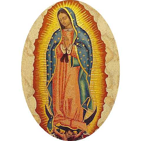 Adesivo resinato per rosario fai da te misura 1 - Madonna di Guadalupe