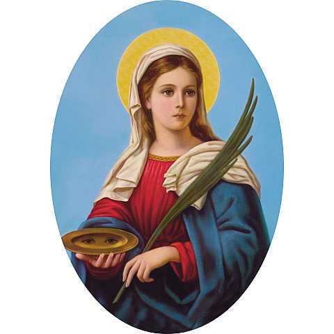 Adesivo resinato per rosario fai da te misura 1 - Santa Lucia