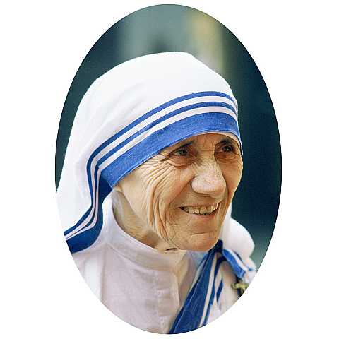 Adesivo resinato per rosario fai da te misura 2 - Madre Teresa