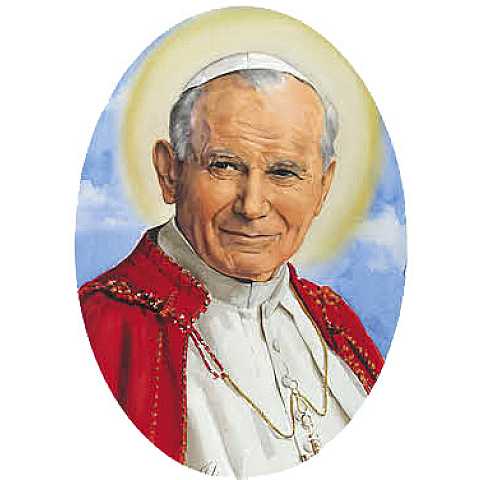 Adesivo resinato per rosario fai da te misura 2 - S.Giovanni Paolo II