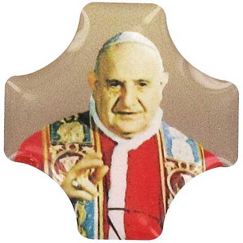 Adesivo resinato per rosario fai da te croce - Papa Giovanni XXIII
