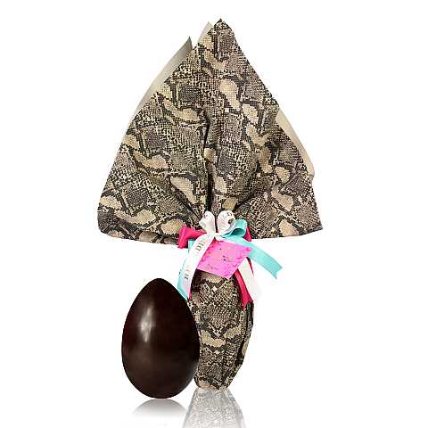 Rinaldini Uovo Di Cioccolato Fondente, Cacao Min 70%, Uovo Di Pasqua Confezionato A Mano, 300g