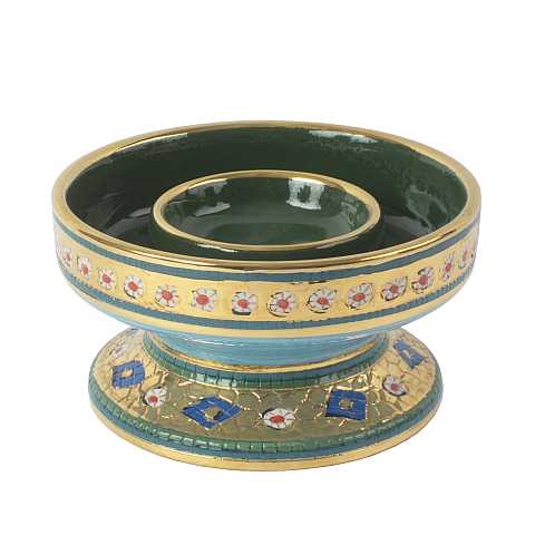 Portacero in ceramica cm 15 x 8 - Modello Bizantino