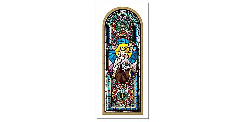 STOCK:  Madonna del Carmine stampa tipo vetrata  - 10 x 27 cm