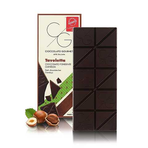 Tavoletta Di Cioccolato Gourmet, Cioccolato Fondente Gianduia, 60 Grammi