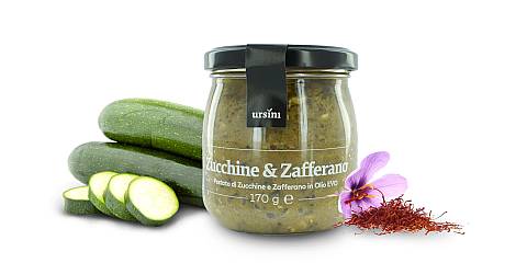 Pestato alle zucchine e zafferano, pâté di zucchine in olio extra vergine d'oliva - 170 g