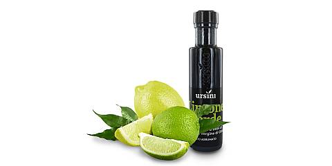 Olio extra vergine d'oliva agrumato aromatizzato al limone verde, extra vergine d'oliva, 100 ml
