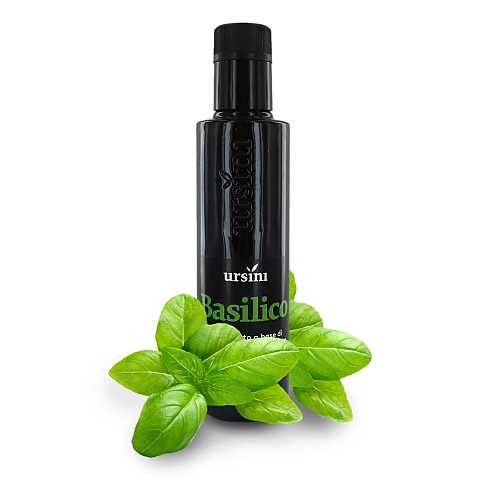 Olio aromatizzato al basilico, extra vergine d'oliva - 250 ml