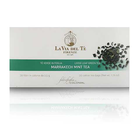 Marrakech Mint Tea, Tè alla Menta, Astuccio con 20 Filtri da 2,5g - 50g