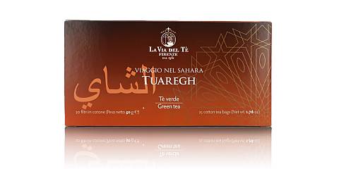 Tuaregh, Tè Verde alla Menta, Astuccio con 20 Filtri da 2,5g - 50g