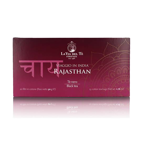 Rajasthan, Tè Nero Indiano, Astuccio con 20 Filtri da 2,5g - 50g