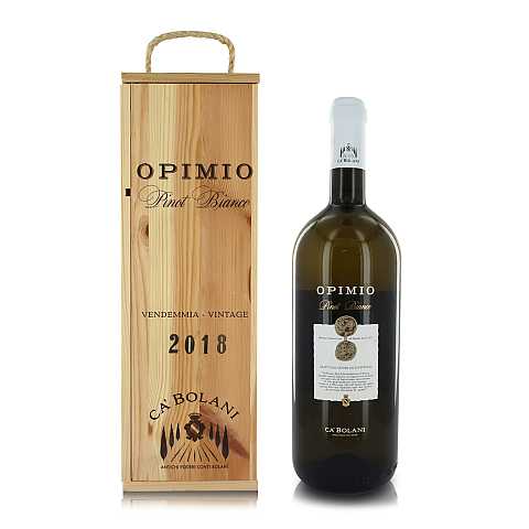 Ca' Bolani Vino Opimio Pinot Bianco Friuli DOC Aquileia, Magnum 1,5 Lt in Cassetta di Legno