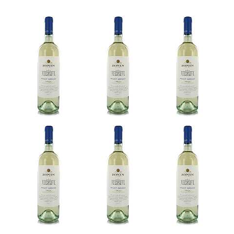 Zonin Vino Bianco Pinot Grigio Friuli DOC, 6 x 750 Ml