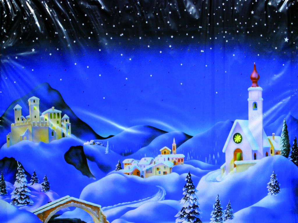 Sfondi Natalizi Con Presepe.Fondale Metallizzato Innevato Cm 250 Bertoni Presepe Linea Natale B721b Ferrari Arrighetti