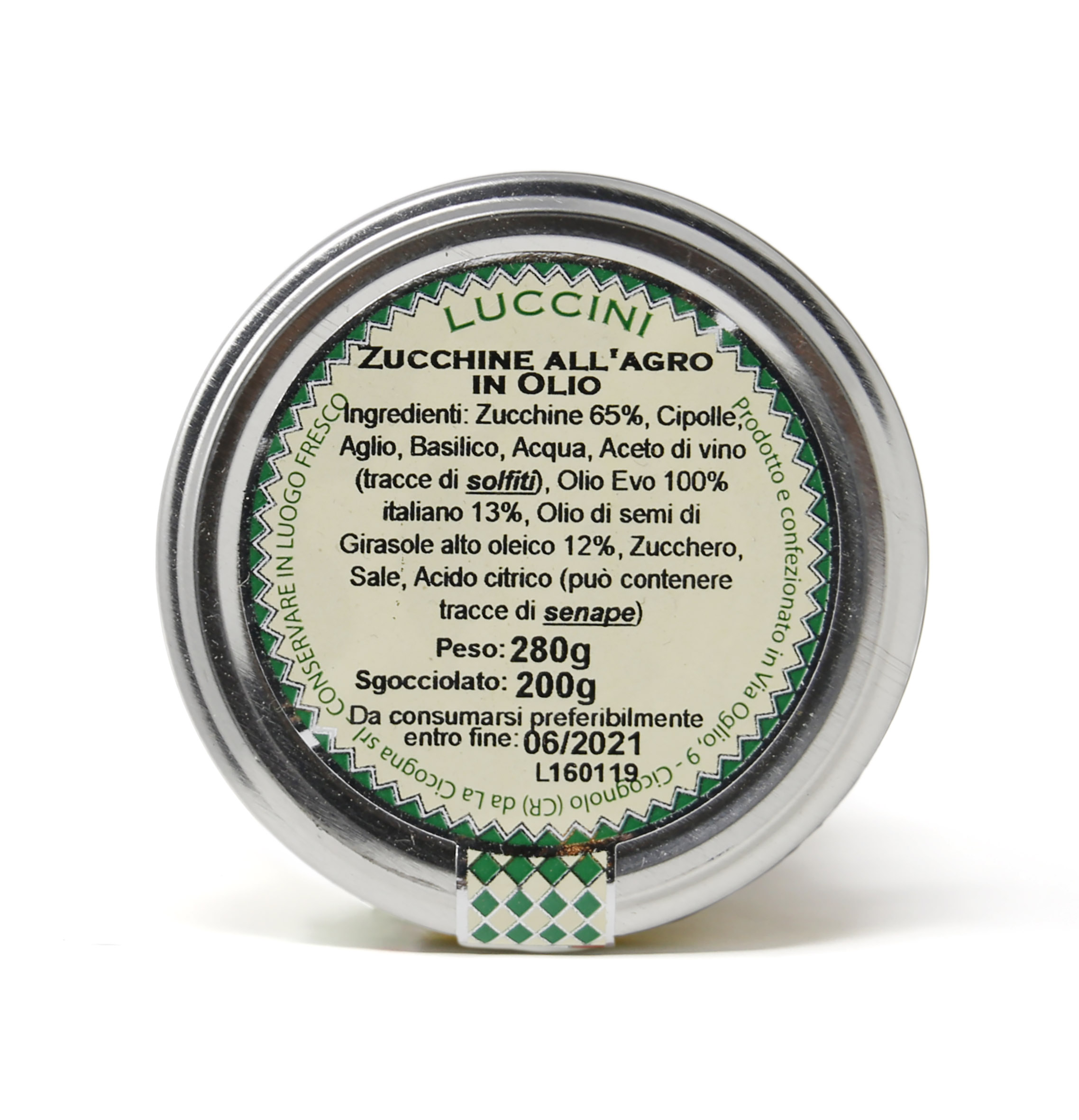 Zucchine Agrodolci In Olio 280 Grammi Luccini Conserve Di Verdura Di Prima Qualita Luzucchineagro280 Ferrari Arrighetti